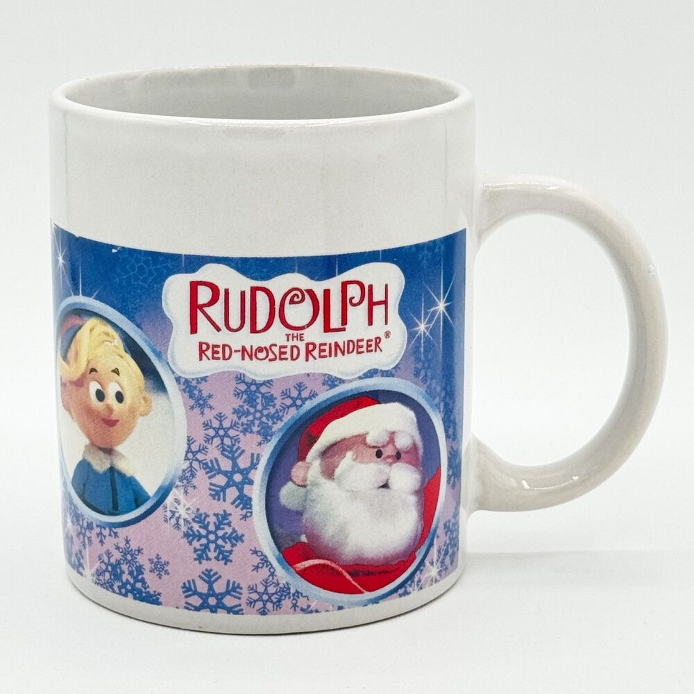 Vintage Rudolph Red Nosed Reindeer Coffee Mug Santa Hermey Bumble Wrap Sherwood